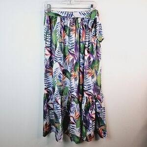 Rachel Zoe Tropical Leaf Palm Print Skirt NWT, size Medium